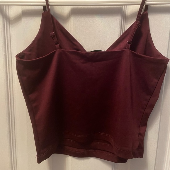 Dynamite xs maroon tank top with adjustable straps, also double layered - Picture 2 of 3
